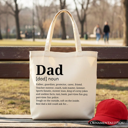Funny Dad Definition Canvas Tote Bag and Gift