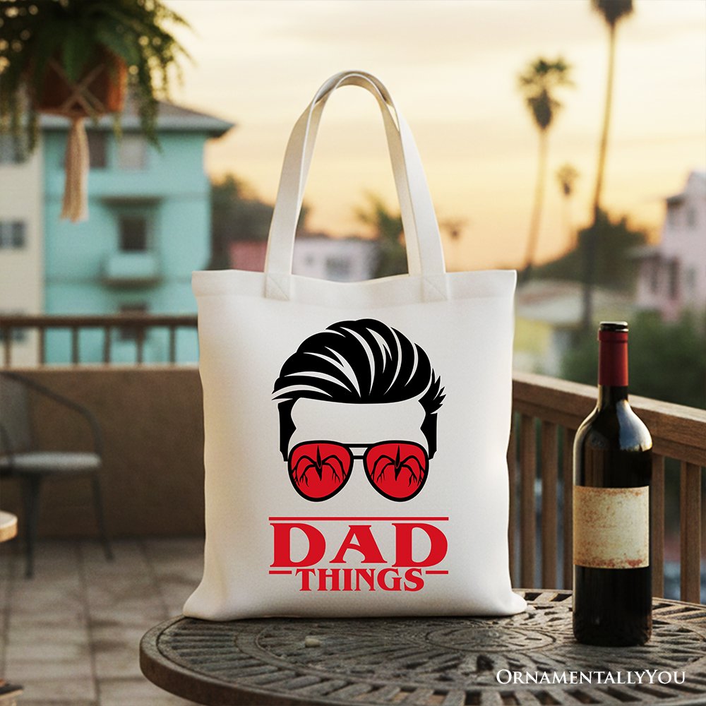 Retro Dad Canvas Tote Bag for Family Gifts
