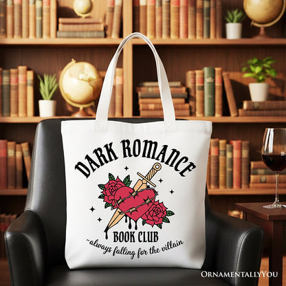 Dark Romance Book Club Canvas Tote Bag for Books
