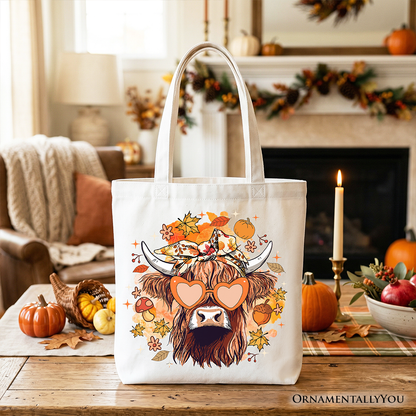 Fall Highland Cow Tote Bag and Autumn Vibes