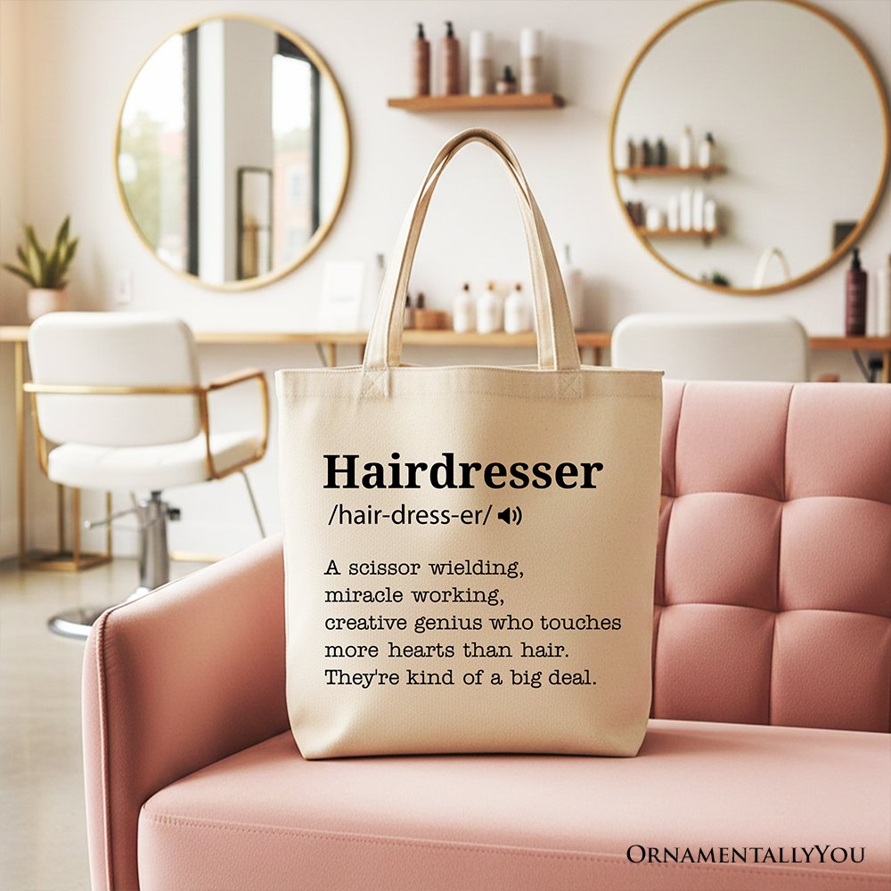 Funny Hairdresser Canvas Tote Bag and Gifts