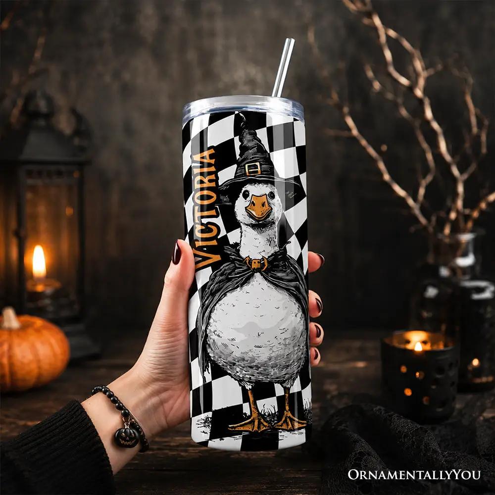 Tumbler Haunting Honkers Goose 20oz lid stainless straw Halloween design OrnamentallyYou on Tampa Home & Garden Store