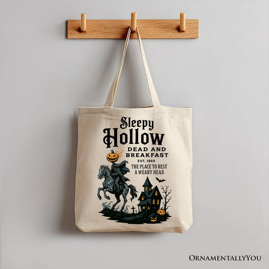Headless Horseman Halloween Canvas Tote Bag