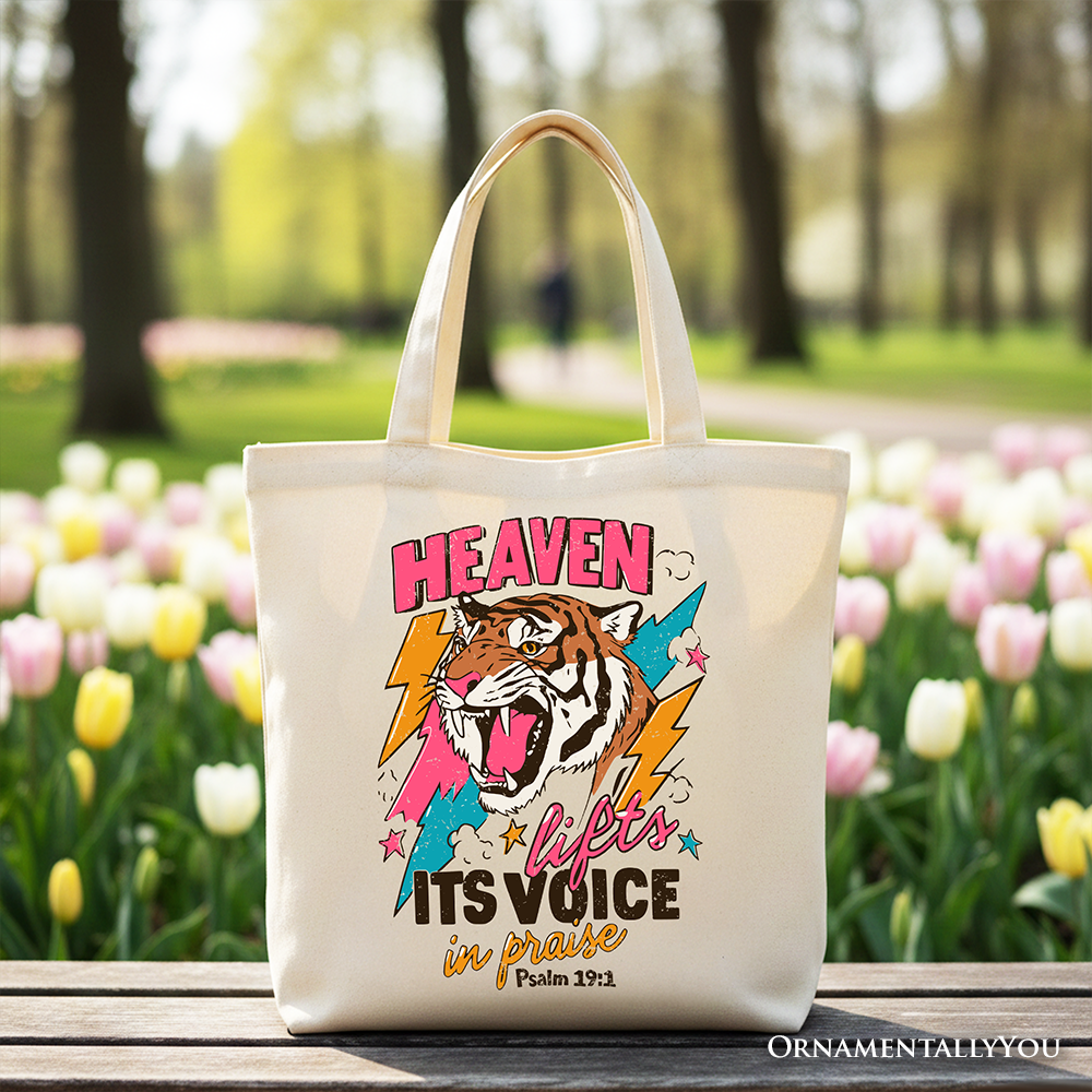 Heaven Lifts a Christian Canvas Tote Bag
