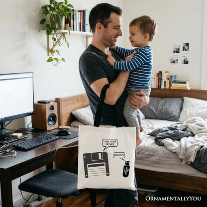 I Am Your Father Retro Floppy Disk Tote and Bag