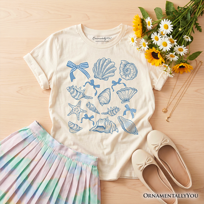 Kids Coquette and Seashell Summer Beach Tee