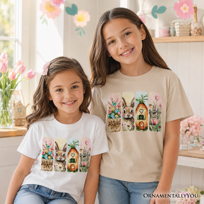 Easter Kids Floral Bunny Light Cotton Tee
