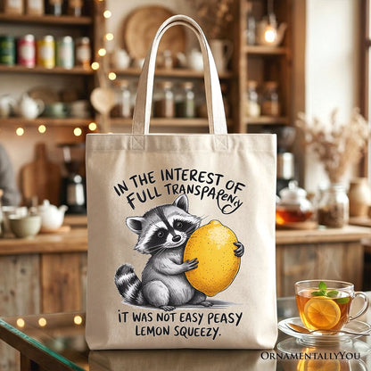 Funny Raccoon Tote Bag And A Sarcastic Gift