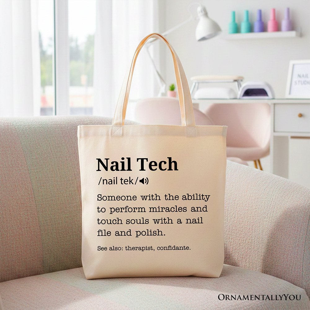 Durable Nail Tech Canvas Tote Bag for Daily Use