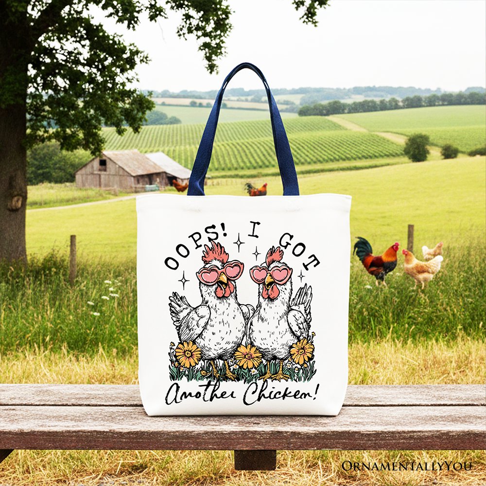 Funny Chicken Canvas Tote Bag For A Farm Fan