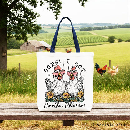 Funny Chicken Canvas Tote Bag For A Farm Fan