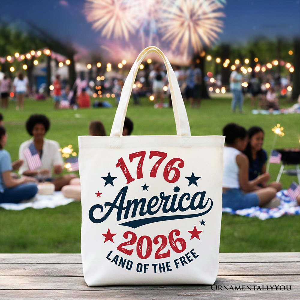 Patriotic and American Freedom Canvas Tote Bag
