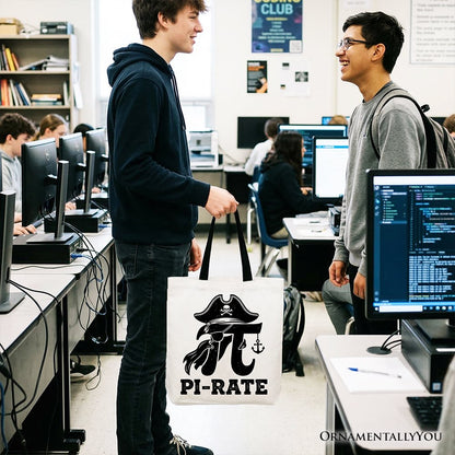 Pirate Pi Day Math and Gift Canvas Tote Bag