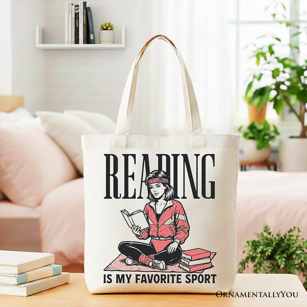 Reading Is My Favorite Sport And Canvas Bag