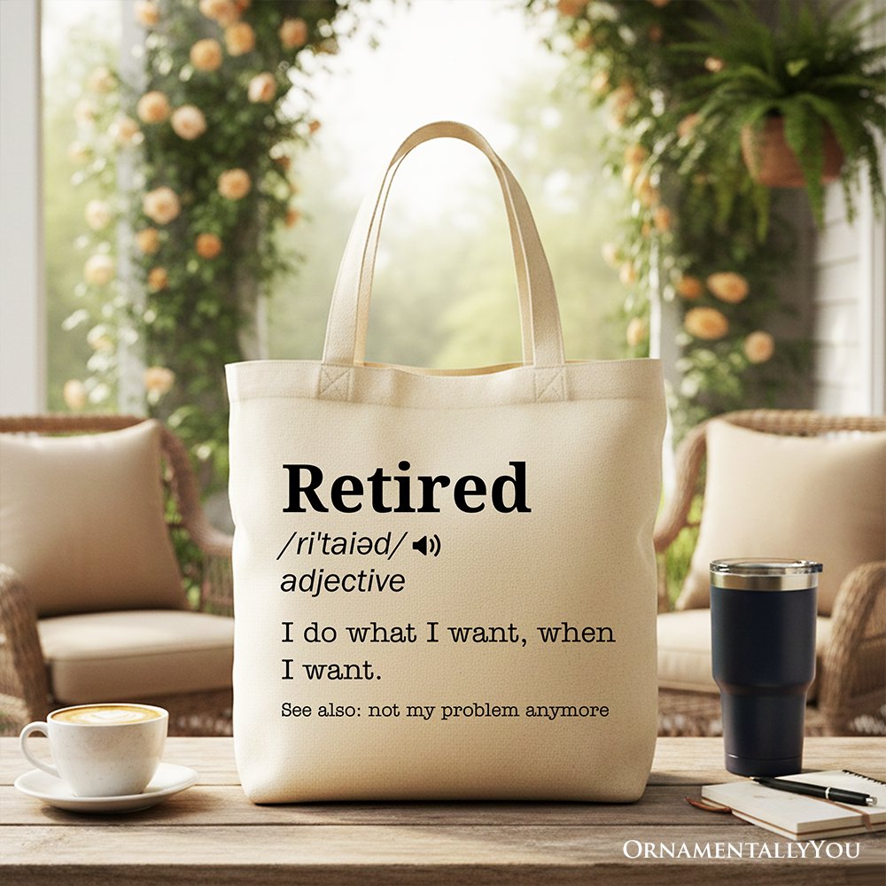Funny Retirement Canvas Tote Bag For New Retirees