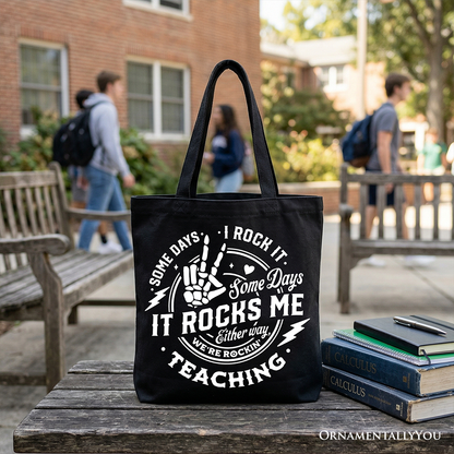 Funny Teacher Canvas Tote Bag and Gift Set