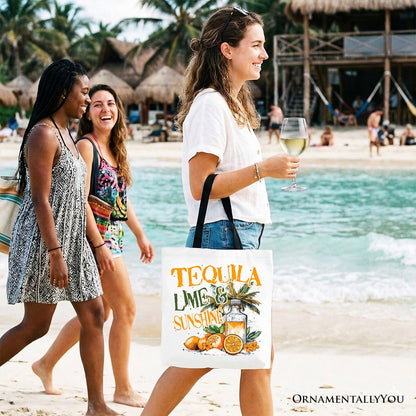 Tequila and Lime Sunshine Tote Bag for Summer