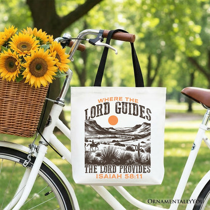 Western Christian Tote Bag For Church And Art