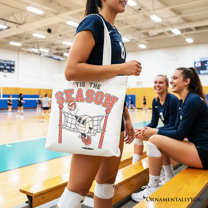 Tis the Season Volleyball Canvas Tote Bag