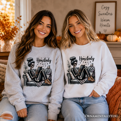 Funny Reading Skeleton Sweatshirt and Lazy Wear