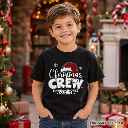 Kids Christmas Tee and Glitter Santa Hat