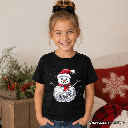 Retro Holiday Disco Snowman Tee and Dance