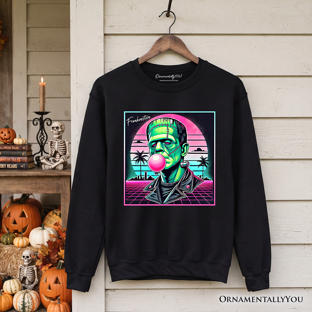 Retro Synthwave Frankenstein and Classic Sweater