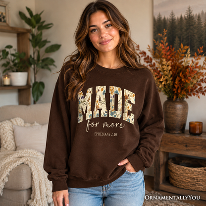 Floral Bible Verse And Comfortable Sweatshirt