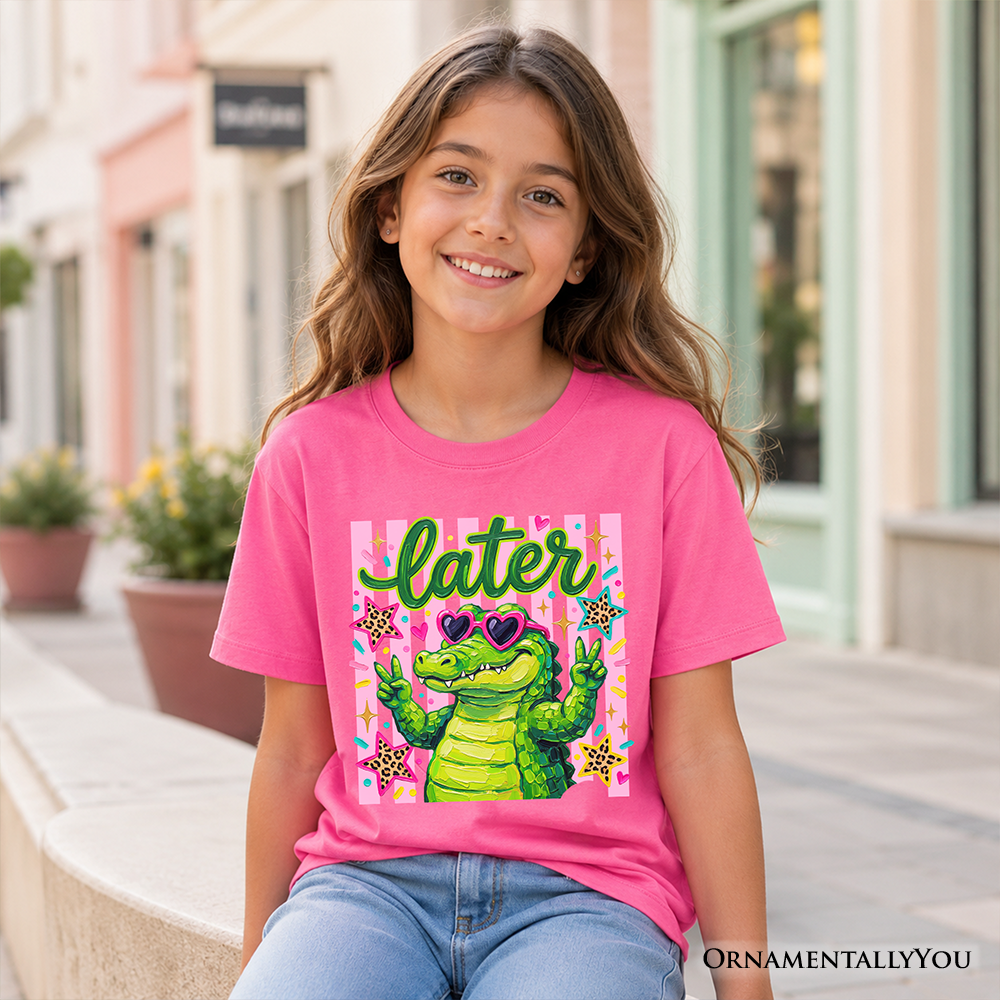 Later Alligator a Funny Cotton Tee For Girls