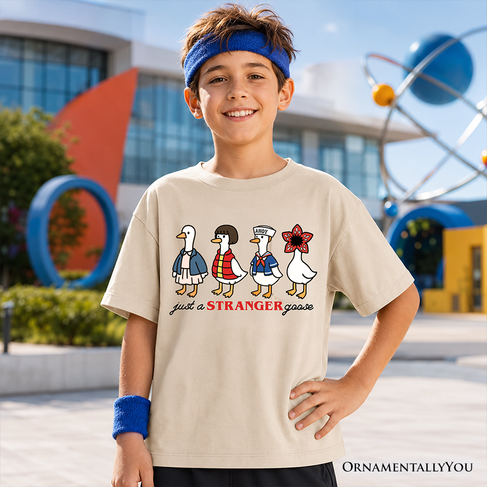 Retro Funny Stranger Goose Tee and Soft Kids Tee