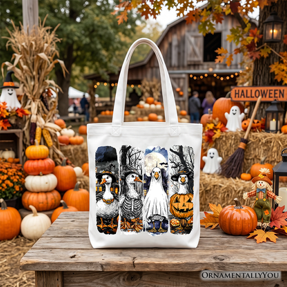 Halloween Goose in Costume Tote Bag for Bird Fans
