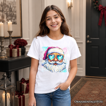 Kids Santa Christmas T Shirt for Holiday Fun
