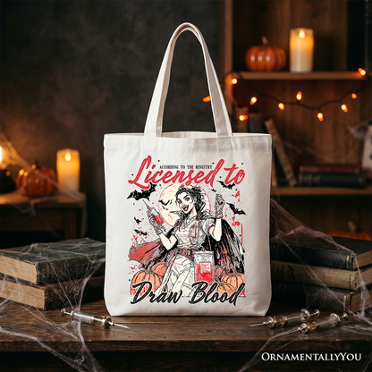 a Groovy Licensed To Draw Blood Halloween Nurse