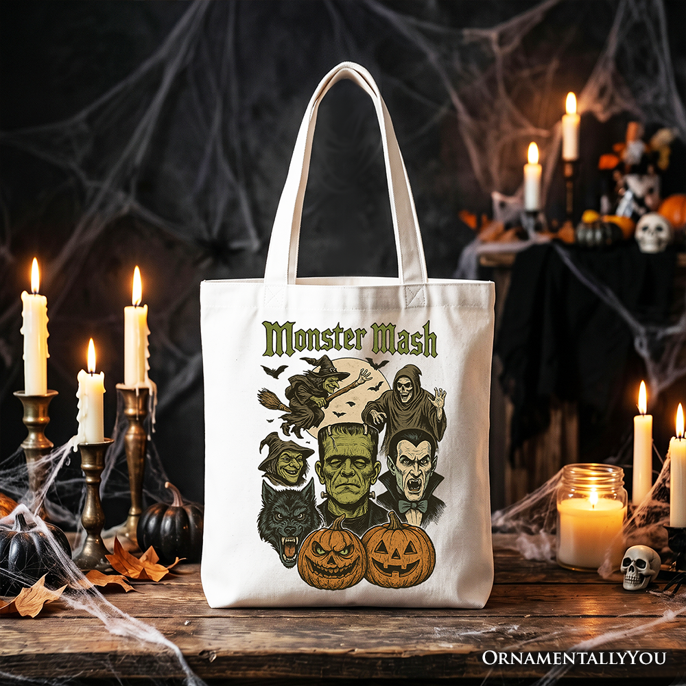 Monster Mash Halloween Classic Canvas Tote Bag