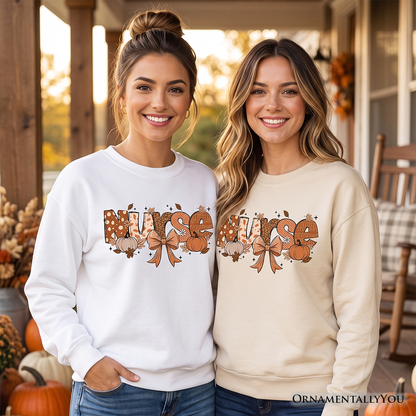 Cozy Nurse Autumn Sweatshirt and a Fall Pumpkin