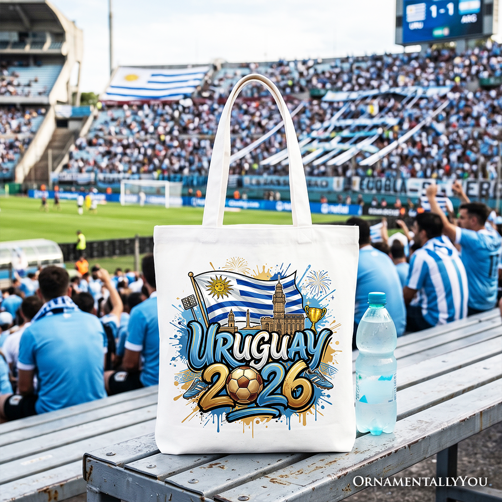 Uruguay 2026 World Cup and Soccer Tote Bag