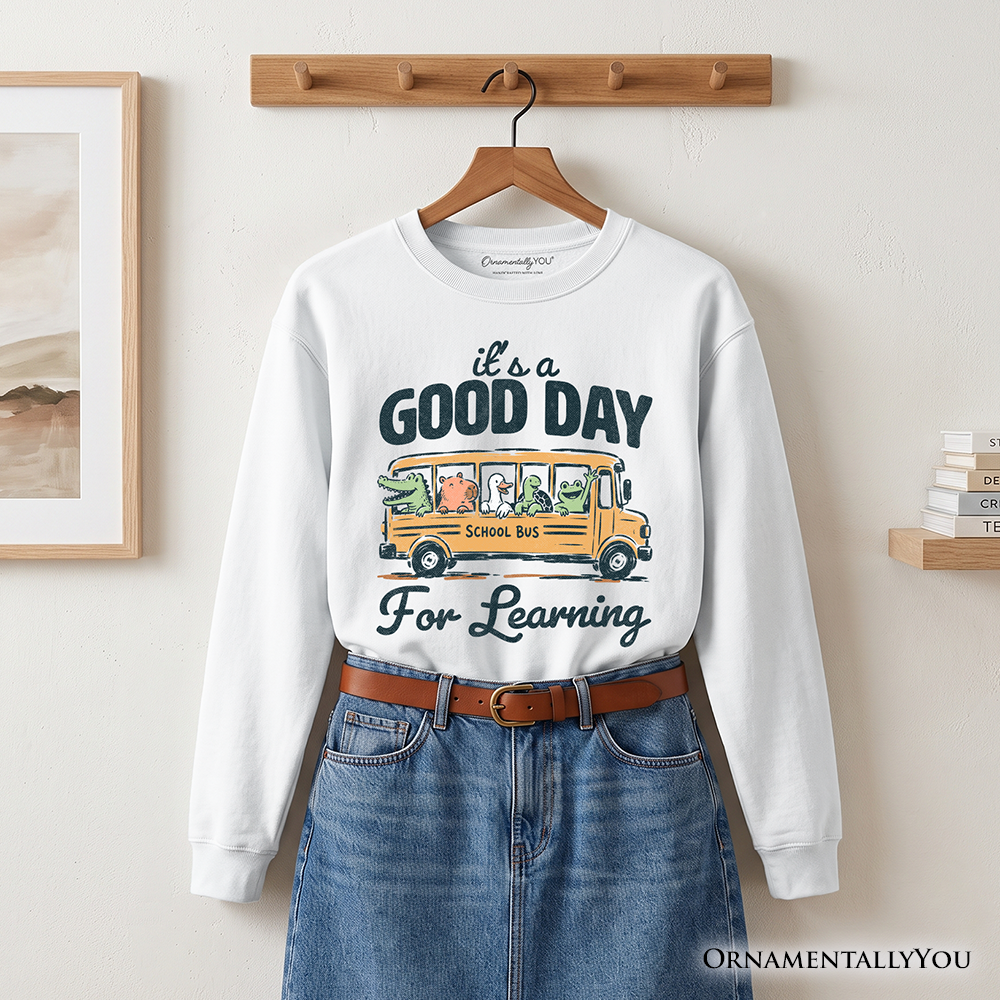 Vintage School Bus And Learning Sweatshirt