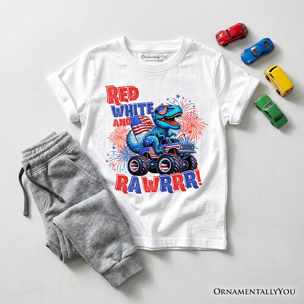 Youth Patriotic Dinosaur and Monster Tee