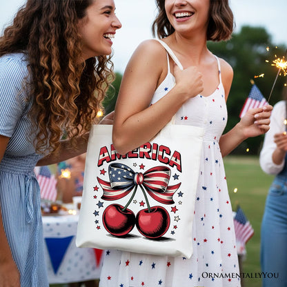 Coquette Cherries and the Patriotic Tote Bag