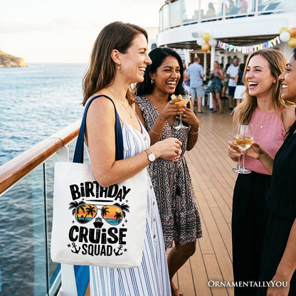 Birthday Cruise Squad Tote Bag for the Trip