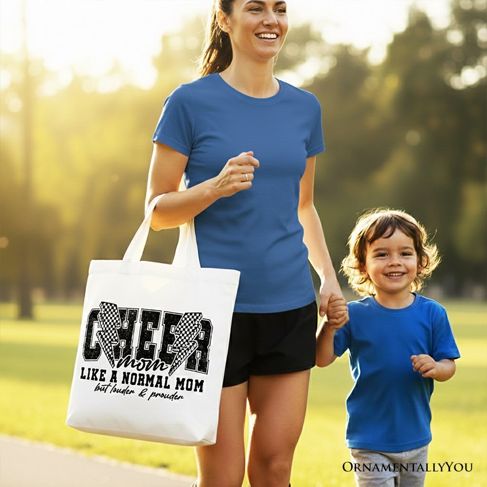 Cheer Mom Canvas Tote Bag and Retro Shopper