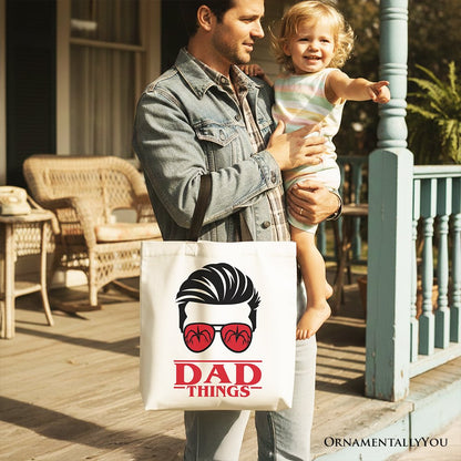 Retro Dad Canvas Tote Bag for Family Gifts