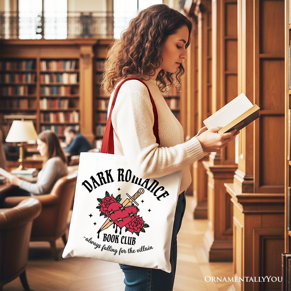 Dark Romance Book Club Canvas Tote Bag for Books