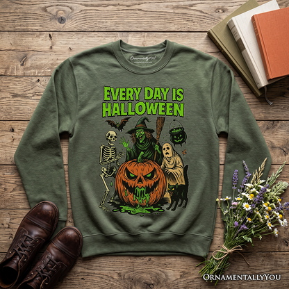 Every Day Halloween Sweatshirt And Vintage Vibes