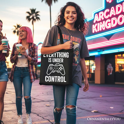 Funny Gamer Tote Bag and Video Game Controller