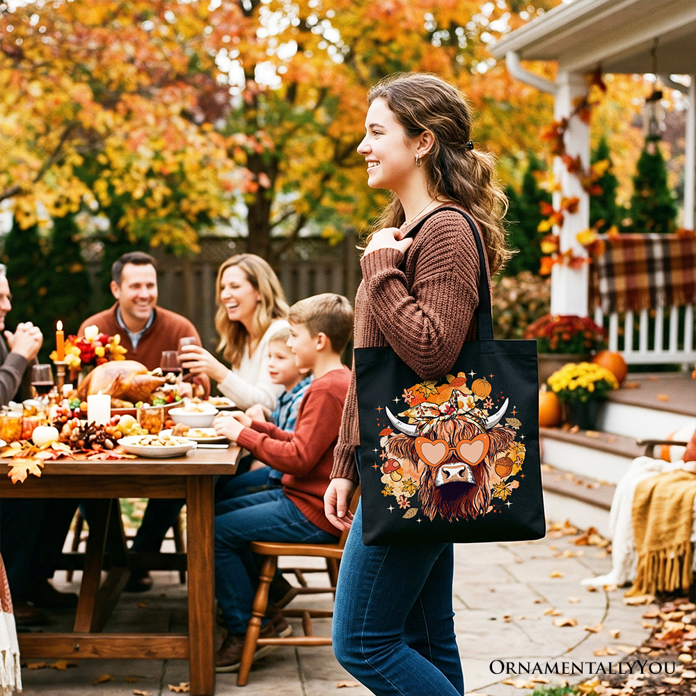 Fall Highland Cow Tote Bag and Autumn Vibes