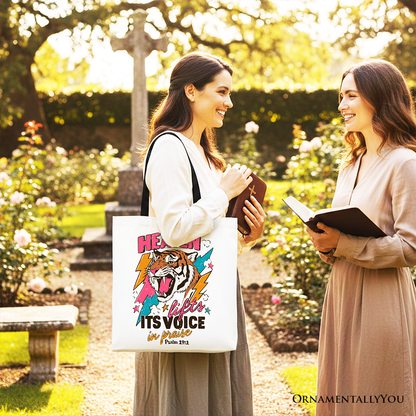 Heaven Lifts a Christian Canvas Tote Bag