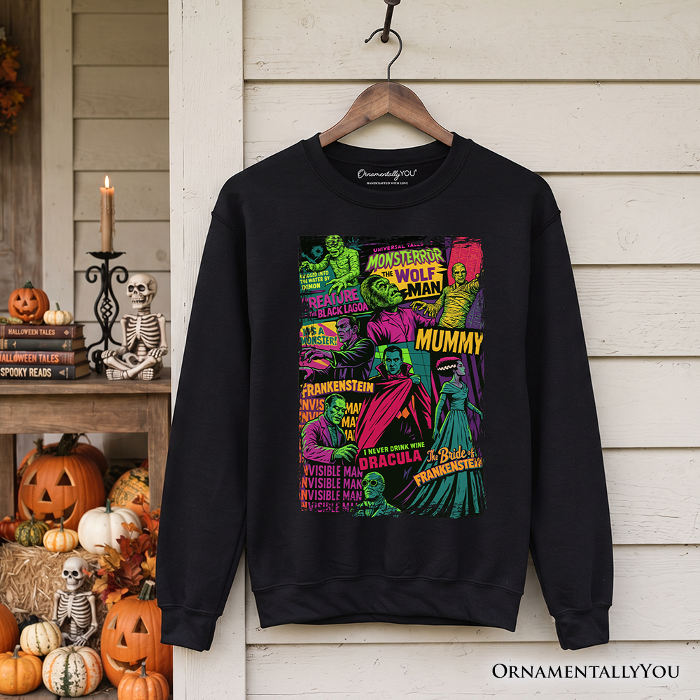Classic Horror and Comic Monster Sweatshirt