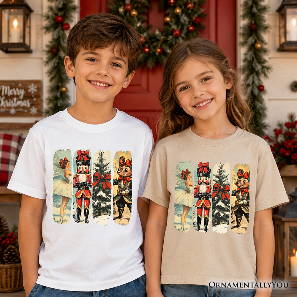 Kids Ballet and Nutcracker Christmas Tee