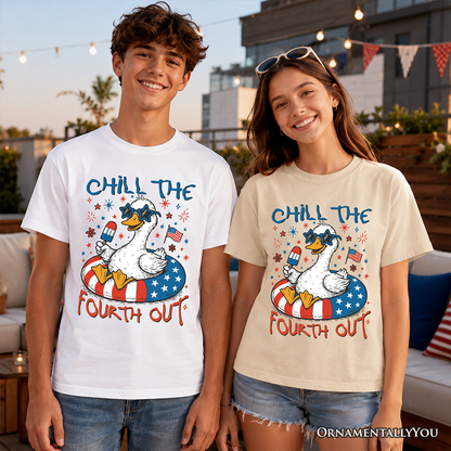 Funny Youth and Patriotic 4th of July Goose Tee